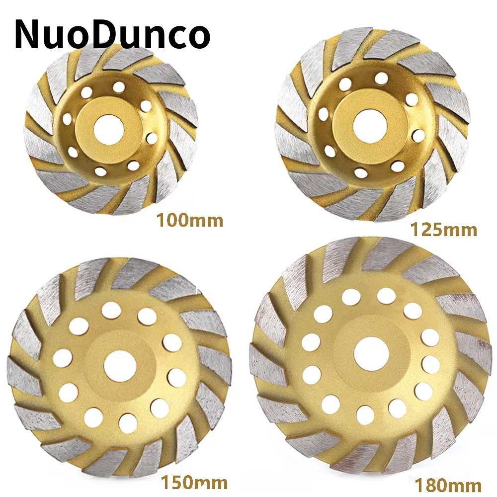 80/100/125/150/180mm Diamond Segment Grinding Cup Wheel Disc for Concrete Granite Stone Ceramic Grinding Cutting Wheel 1pc