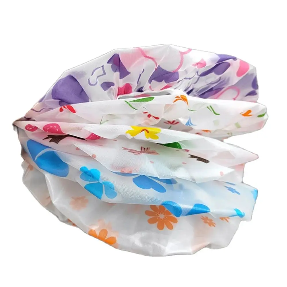 Gorro de baño impermeable de 1 piezas para mujer, gorro de ducha grueso, resistente al agua y a los humos de aceite, suministros de peluquería para Spa, accesorios de baño