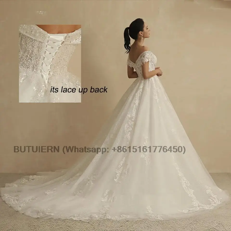 Princess Sweetheart Wedding Dress For Women Ivory Glitter Skirt Sleeveless Court Train Vintage Bride Bridal Ball Gown