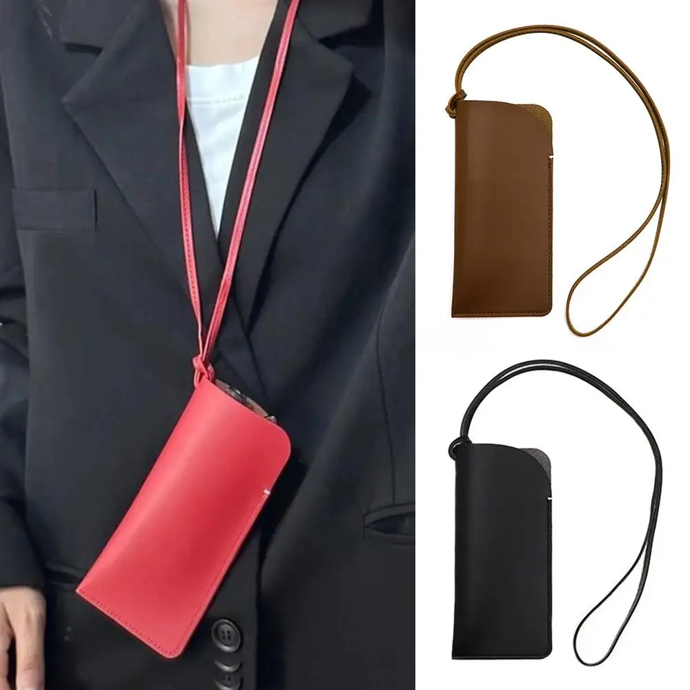 

Sunglasses Storage Bag Hanging Neck PU Glasses Case Women's Sunglasses Organizer Glasses Cover Women's Bag Summer Beach Outdoor