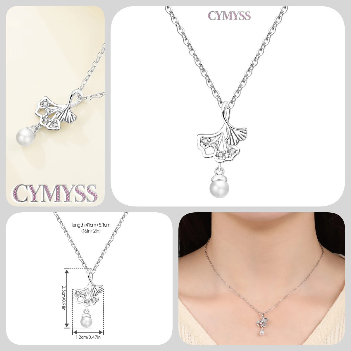 2026 Original 925 Sterling Silber Planeten-Halskette mit Liebesherz und Zirkonia-Einlage, Romantischer Modeschmuck, Partygeschenke für Frauen – Detail 7