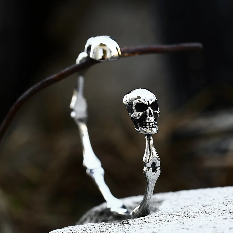 BEIER New Cool Punk Skull Bracelet For Man 316 Stainless Steel love Bangle Man\'s High Quality Jewelry BRG-012