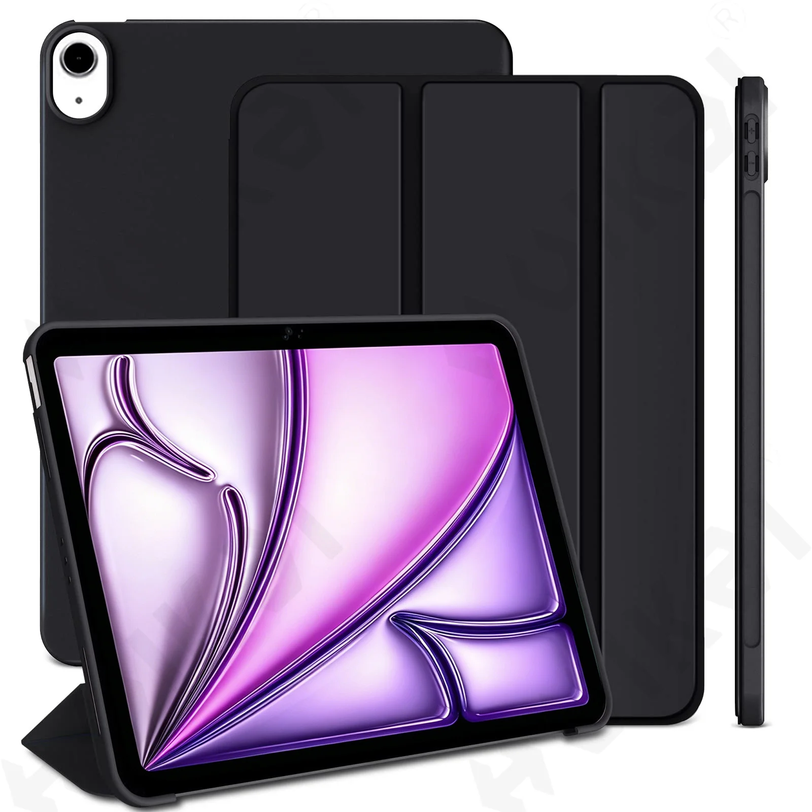 Case For iPad Air 13 11 2026 Pro 13 11 2025 Slim Translucent Back Tri-Fold Stand  Tablet Pen Charging Auto Wake/Sleep