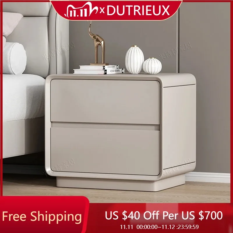 

Wooden Luxury Night Table Cute Minimalist Nordic Safev Drawers NightTable Organizer Storage Criado Mudo Space Saving Furniture