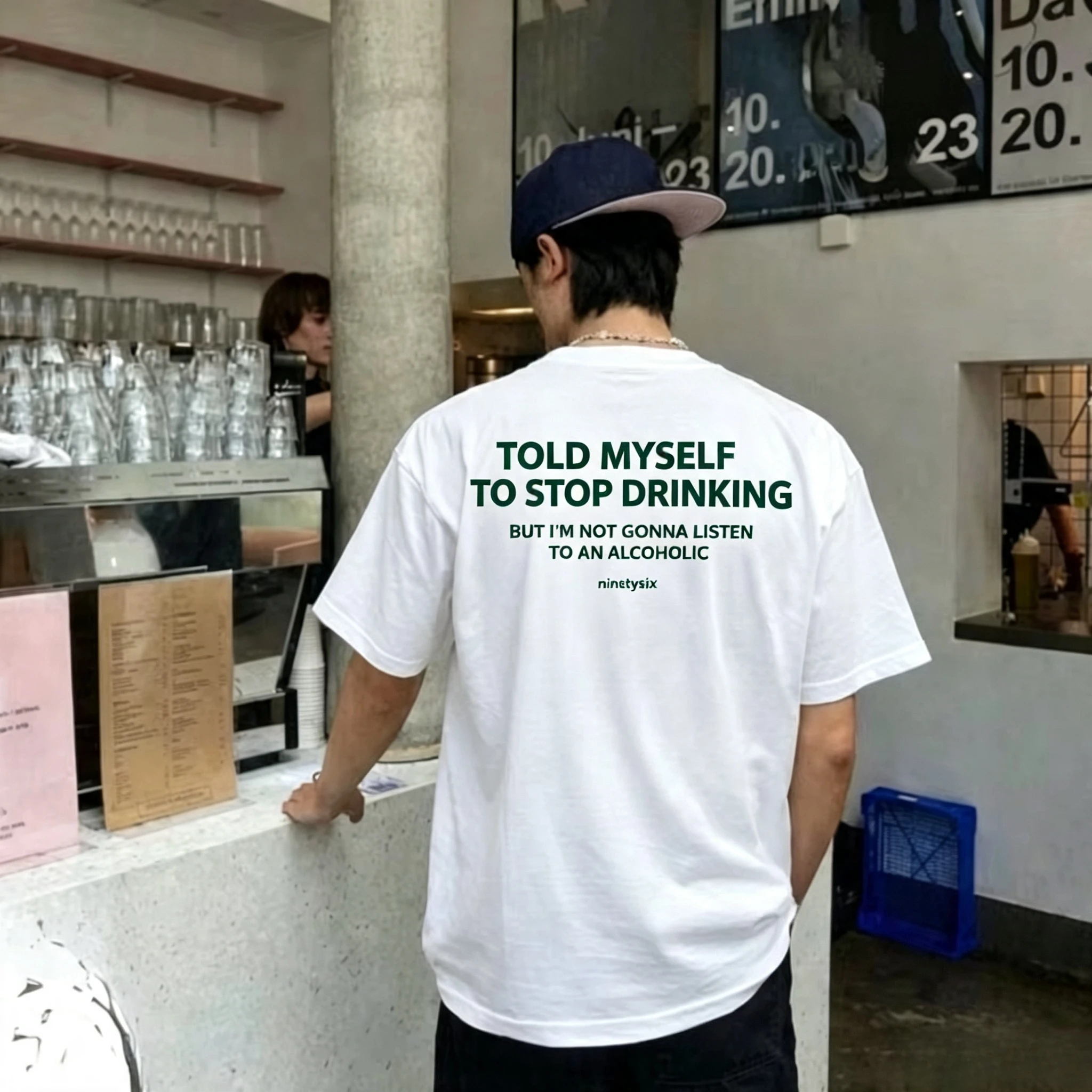 Image of Ich habe mir gesagt, ich soll nicht mehr trinken, aber ich werde nicht zuhören, was ein Alkoholist zu sagen hat. T-Shirt mit lustigem Trinkhumor, Unisex-Kurzarm-T-Shirt aus Baumwolle