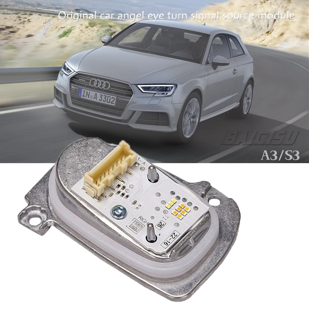 

Left&Right NEW Daytime Running Lights Module LED DRL Xenon Headlight 8V0998473A 90071302 For Audi A3 Sportb./Lim. 2017-2020