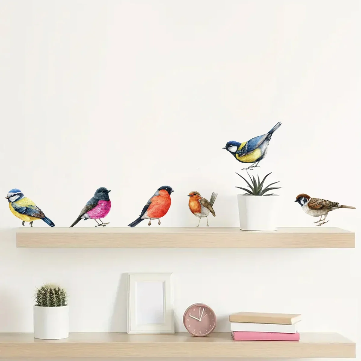 1Pc Watercolor Cute Bird Wall Stickers for Kids Room Wall Decals Living Room Furniture Children's Room Decor Bedroom Decoration