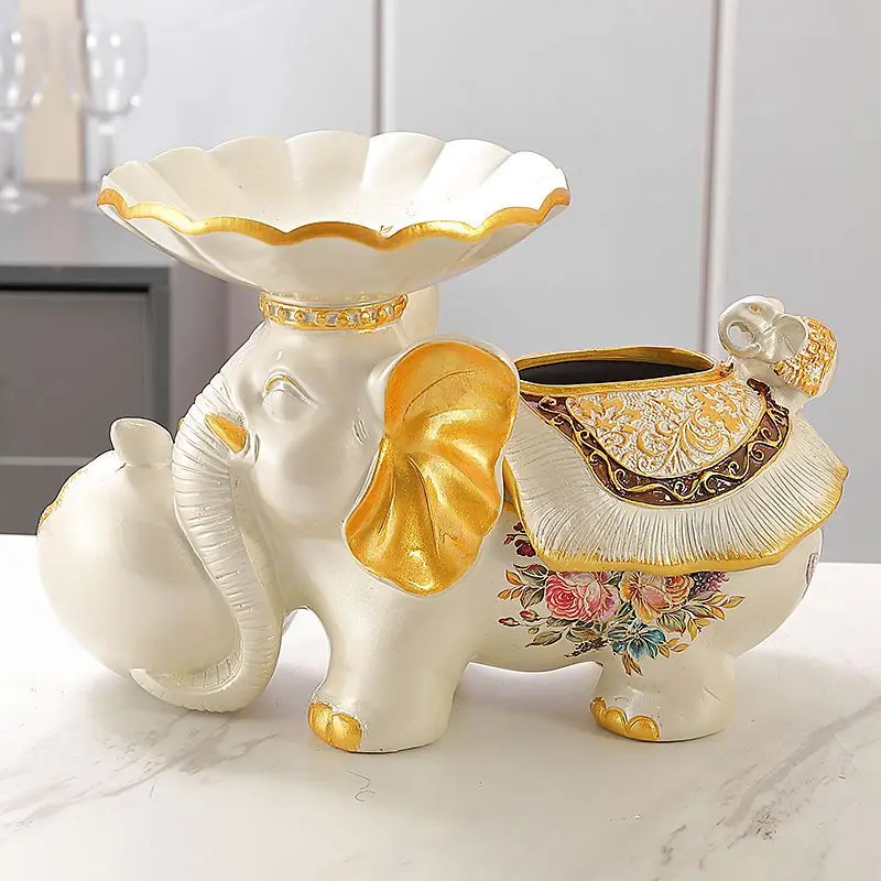 European High-End Tissue Box, Creative Household, Living Room, Dining Room, Bedroom, Multi-function, Elephant Storage Box, 1Pc