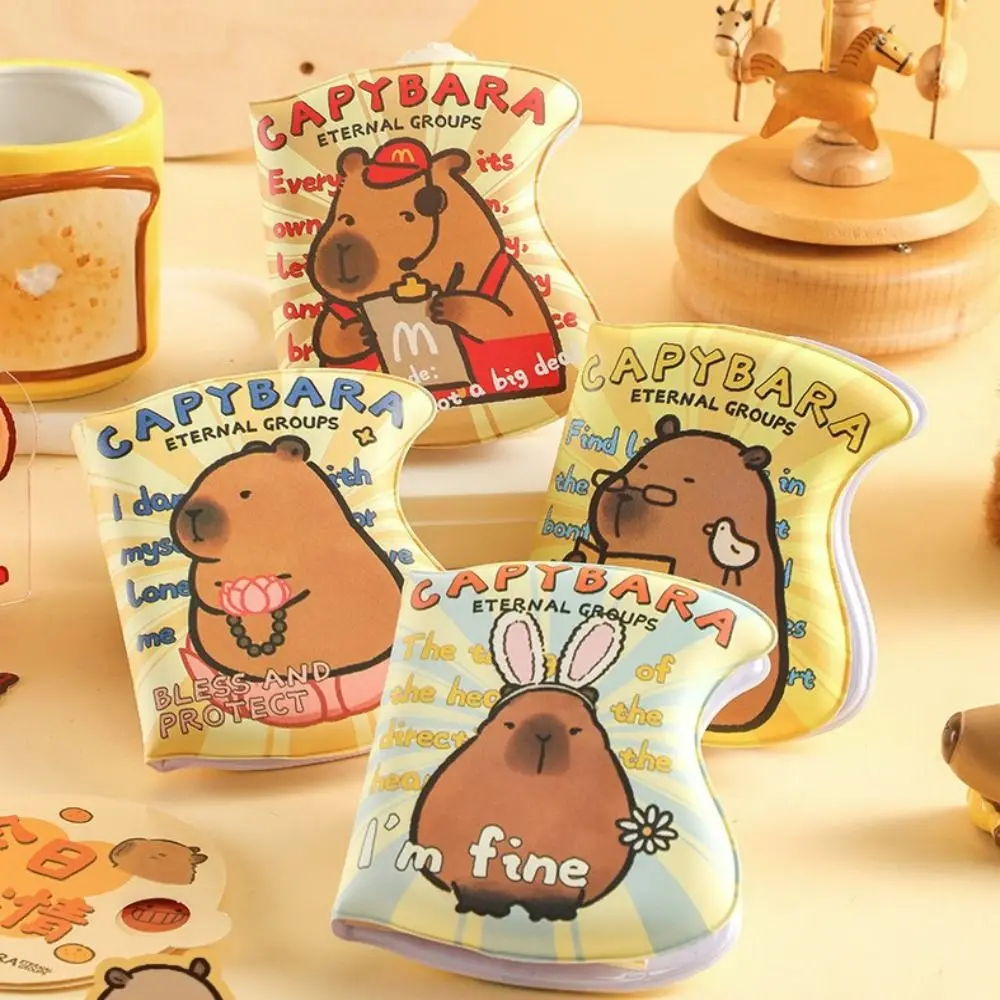 Funny Press Slow Rebound Squeeze Toy Notepad Interesting Cute Color Page Notebook Capybara 3D Sensory Notepad Studnet