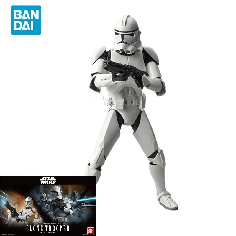 

Bandai Original STAR WARS Anime modelo 1/12 CLONE TROOPER figura deembali modelo de ensamblaje juguetes regalos coleccionabl