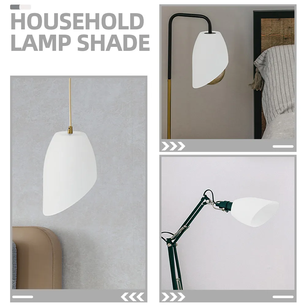 3Pcs Plastic Inclined Head Lamp Shade Lamp Cover Dustproof Table Light Shade Replacement Lampshade for Desk Bedside Table Lamps