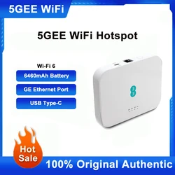 Wireless Mobile WiFi Router, Modem Sim Card Battery, Pocket Hotspot, Dispositivo de Banda Larga Móvel, 6460 mAh, Até 64 Usuários, 5GEE