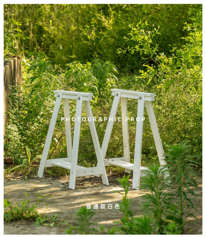 Rustic Wood Table Legs for Outdoor Photo Prop Stool Feet Vintage Workstation Base Industrial Photography Background Setting
