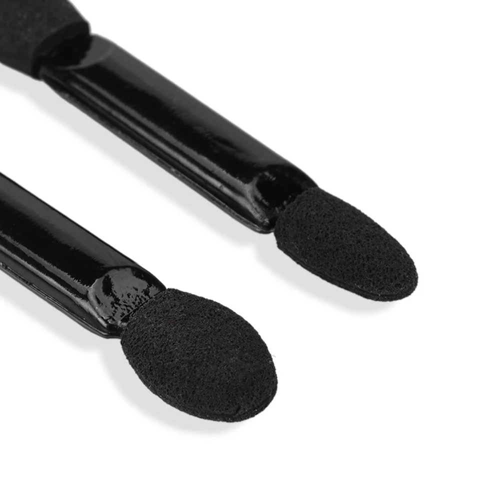 

50Pcs Black Double-Ended Eyeshadow Brush Precision Sponge Applicators Lightweight Makeup Tools Essential for Eye Shadow