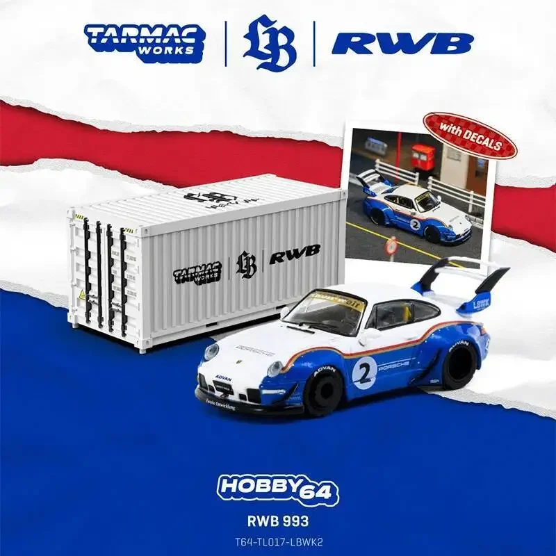 

Предпродажа Tarmac Works 1:64 RWB 993 Liberty Walk LBWK, литая под давлением модель автомобиля, коллекция игрушек TW