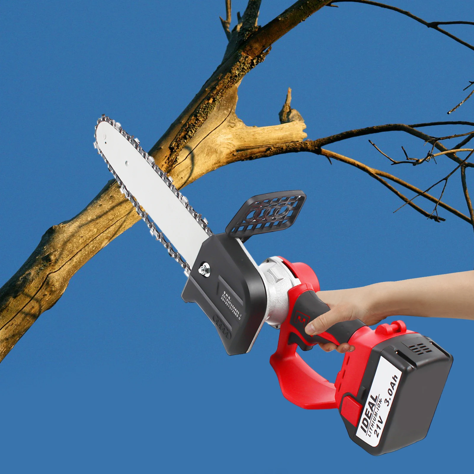 Electric Portable Chainsaw, Small Chain Saw, Battery Chainsaw with Auto Oiler