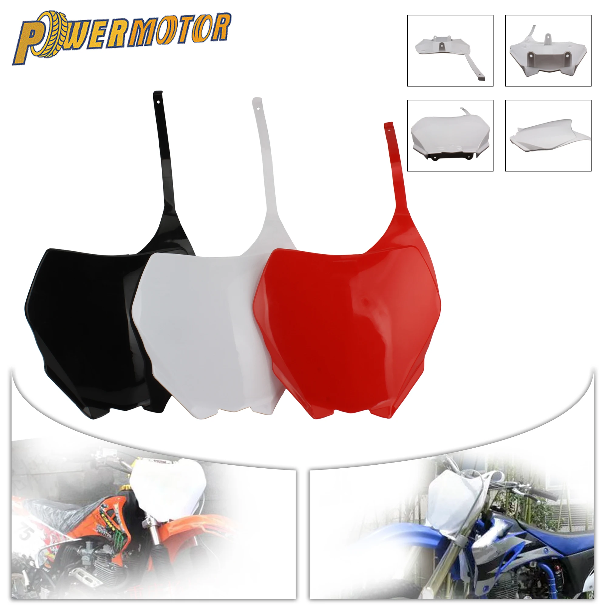 

For Yamaha Motocross Number Board Plastic Number Plate YZ125 YZ250 2006 To 2014 YZ250F YZ450F WR250F WR450F Enduro DirtBike Part