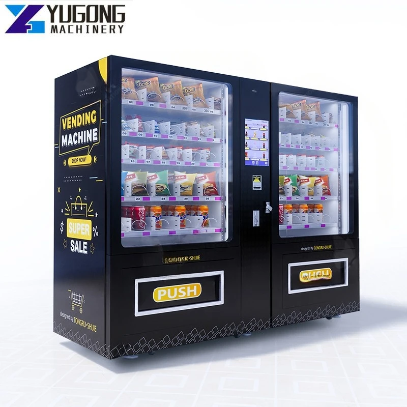 YG Sticker Customized Retail Items Vending Machines Self-service Ice Water Snack Vending Machine for Foods and Drinks