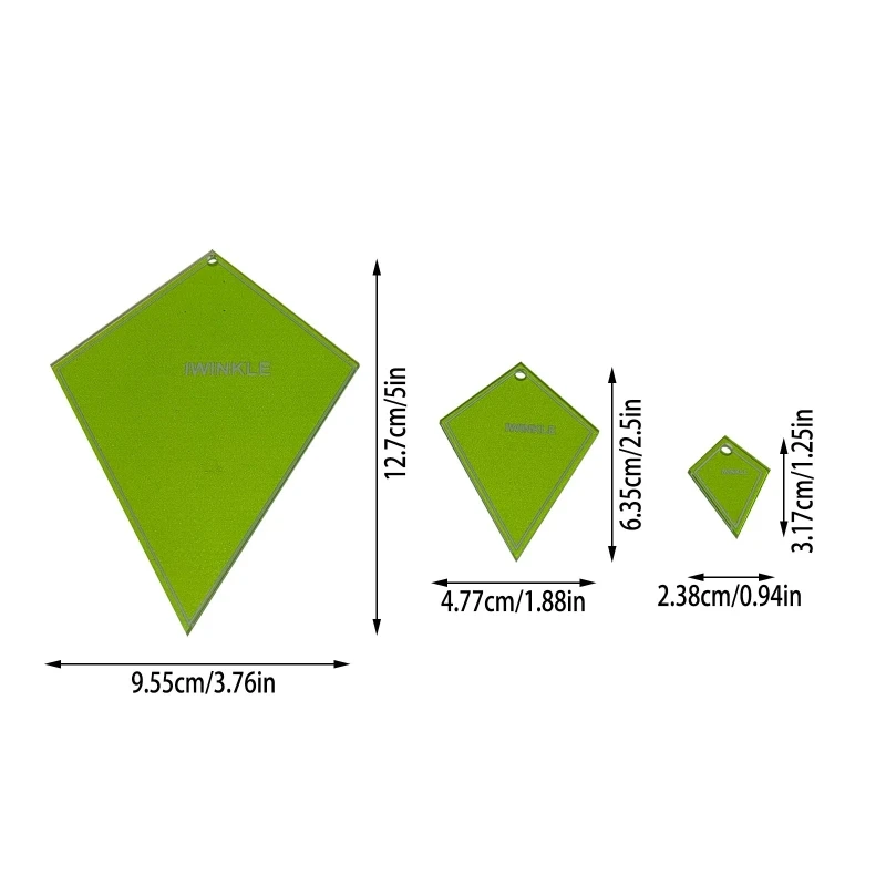 Reusable Quilting Cutting Template Sewing Ruler for Tailor 3X Dropship