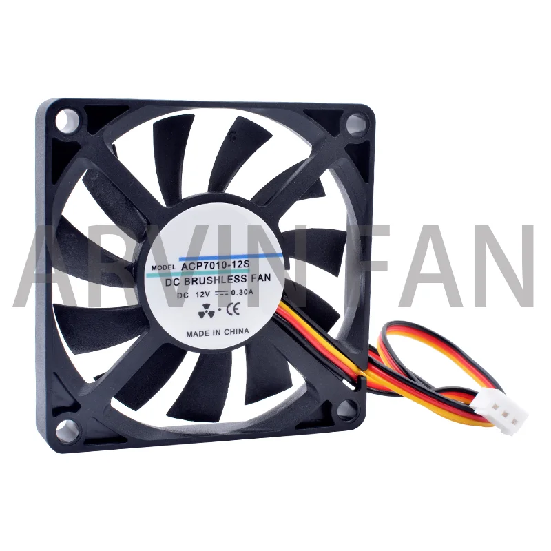 ACP60x60x10mm 70x70x10mm 80x80x10mm 60mm 70mm 80mm Fan 3-wire Speed Monitoring Ultra-thin Cooling Fan Suitable For Chassis CPU