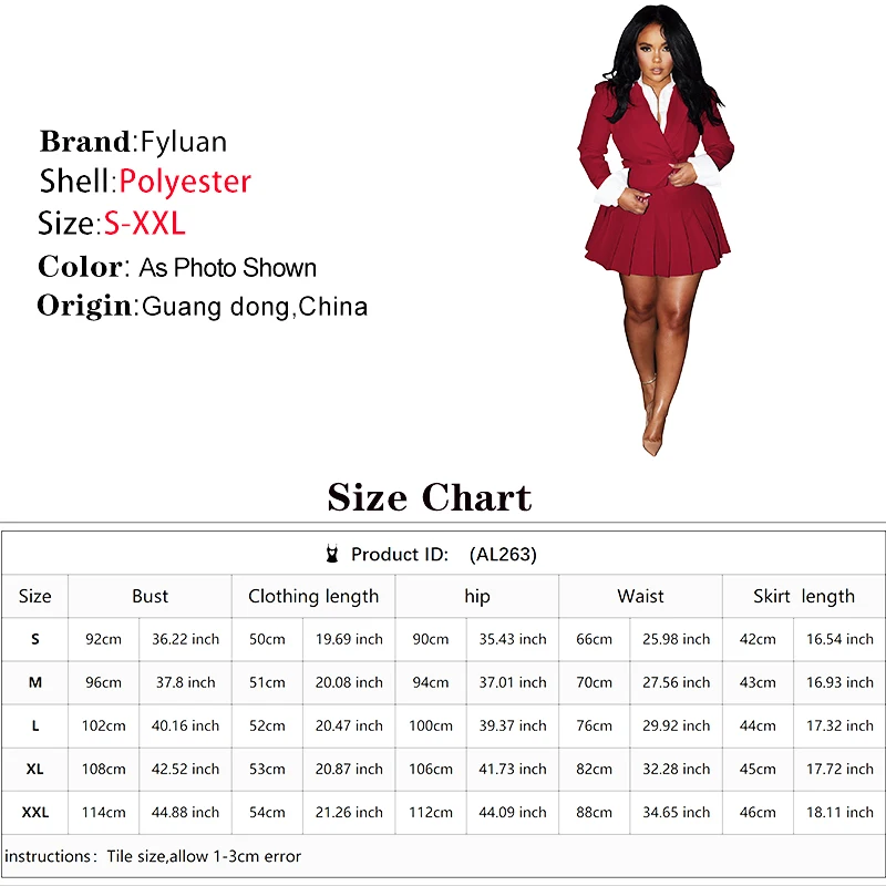 Nuove donne di colore solido minigonne a pieghe vestito elegante abito a maniche lunghe top cappotti una linea gonne pendolarismo femminile set a due pezzi