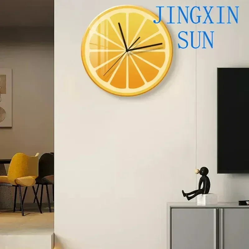 Living Room Clock TV Background Wall Circular Healing