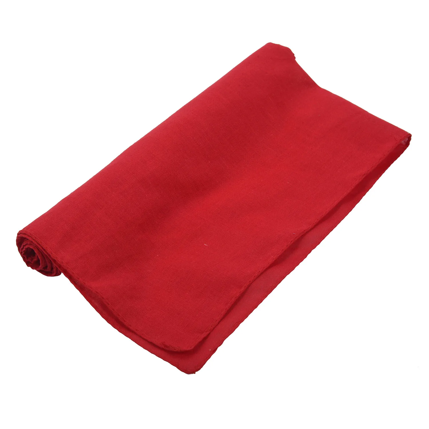 Fancy Plain Bandana 100% Cotton Neck Wrist Wrap Neckerchief Scarf 12 Color Colour:Red