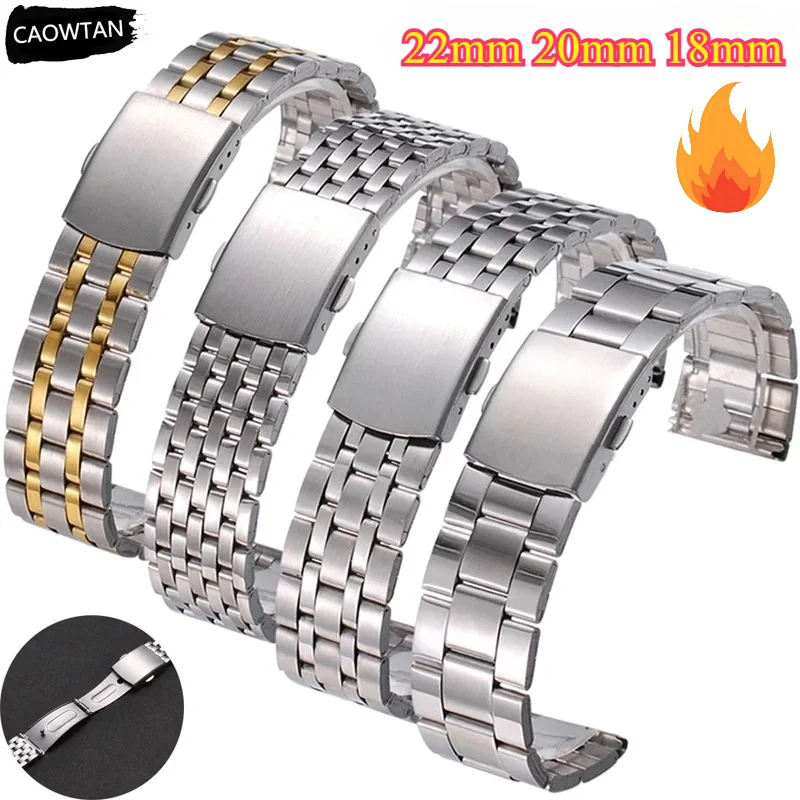 22 مللي متر 20 مللي متر 18 مللي متر الفولاذ المقاوم للصدأ حزام عالمي لسامسونج غالاكسي Watch7 6 5 4 40-44-45 مللي متر Active2 S3 الفرقة لهواوي ل Amazfit