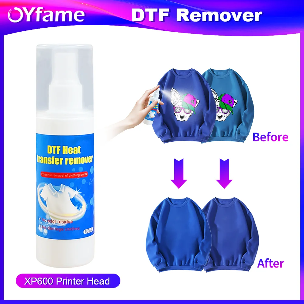 

Жидкость для удаления OYfame DTF, жидкость для очистки печати DTF, раствор для удаления клея, жидкость для удаления порошка
