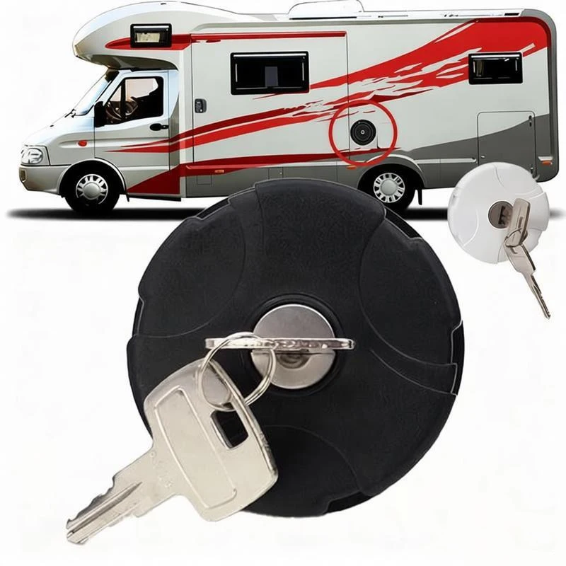 

For Fiamma RVs Locking Water Filler Cap W/ Keys Water Inlet Filler Lock Cap For Caravan Motorhome Camper Accessories 98658-001