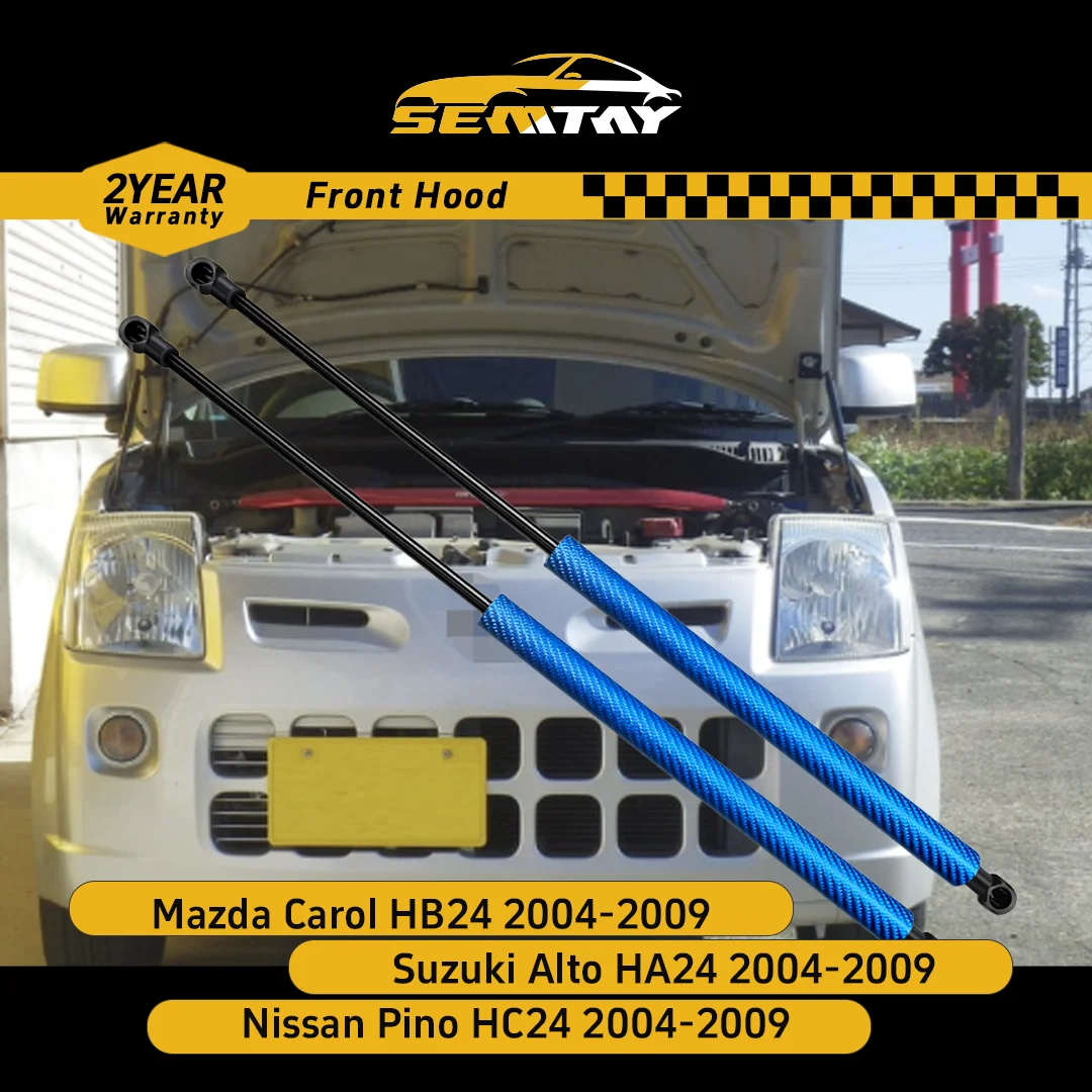 

SEMTAY Hood Struts Bonnet Lift Assist Spring Shocks Supports for Carol HB24 /Alto HA24 / Pino HC24 2004-2009 Car Accessory