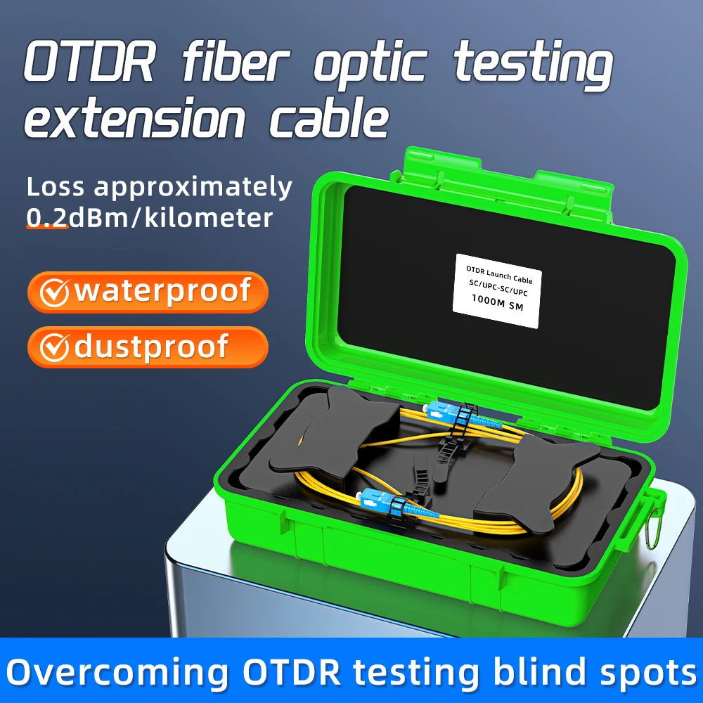 SAIVXIAN SC/APC SC/UPC OTDR OTDR Launch Cable Fiber Single Mode OTDR Test Extension Cord 500m 1km 2km OTDR Dead Zone Eliminator