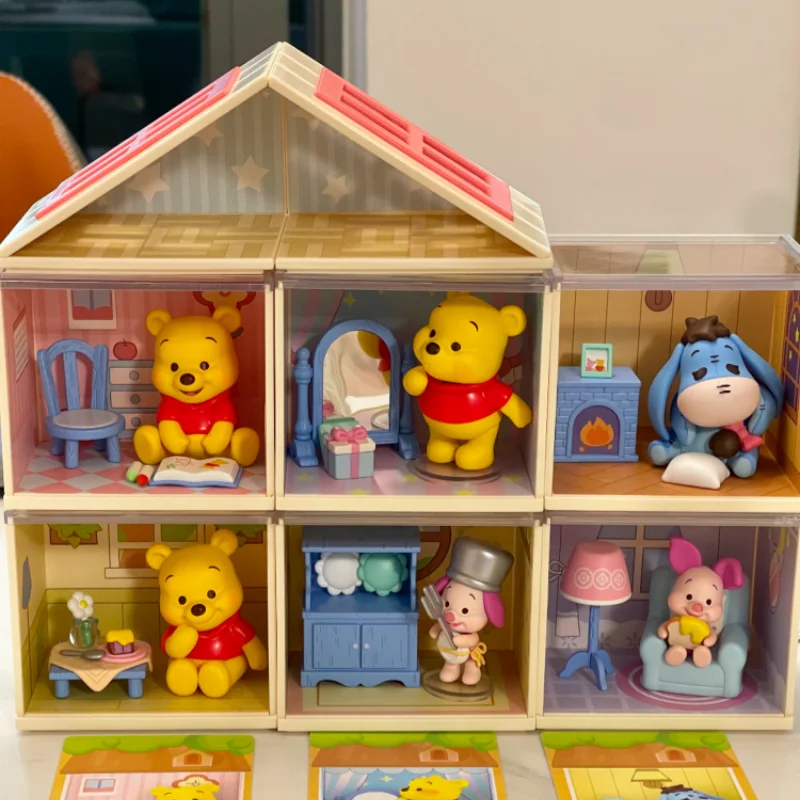 

Оригинальная серия Disney Winnie The Pooh Home Moments, слепая коробка, поросенок, уа, милая фигурка, украшение для рабочего стола, модель игрушки, подарок на день рождения
