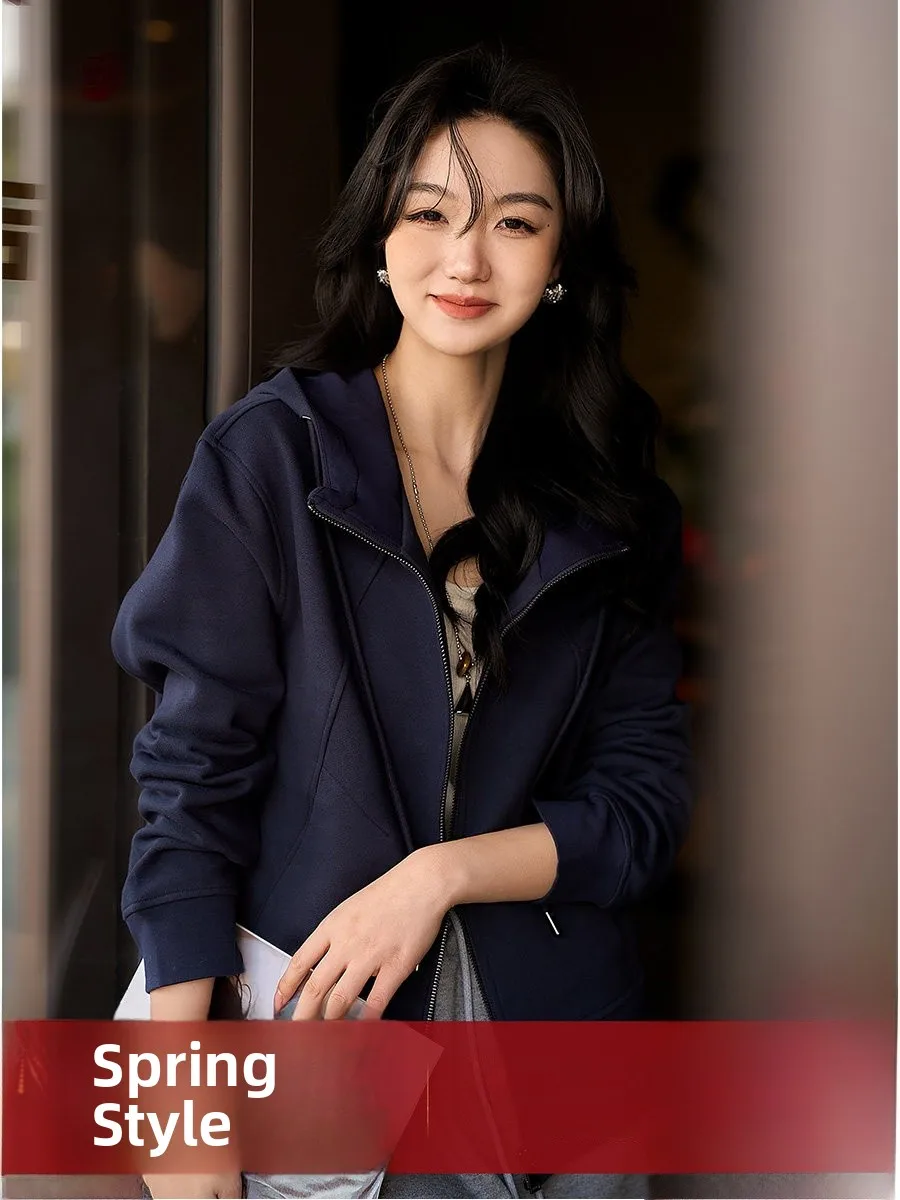 

Женский повседневный кардиган Xhange с капюшоном на флисовой подкладке, мягкий, гладкий, комфортный, с длинными рукавами, из смесового хлопка, верхняя одежда