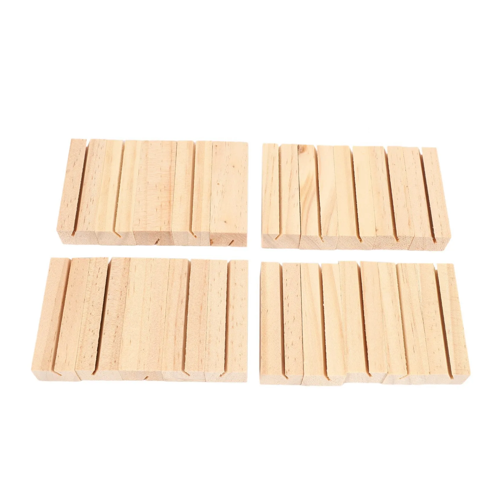 -A12R 40 Stück Tischkartenhalter aus Holz, Tischnummernhalter aus Holz, Memo-Ständer, Klemmen, Ständer, Karte, Schreibtisch, Nachrichtenhandwerk