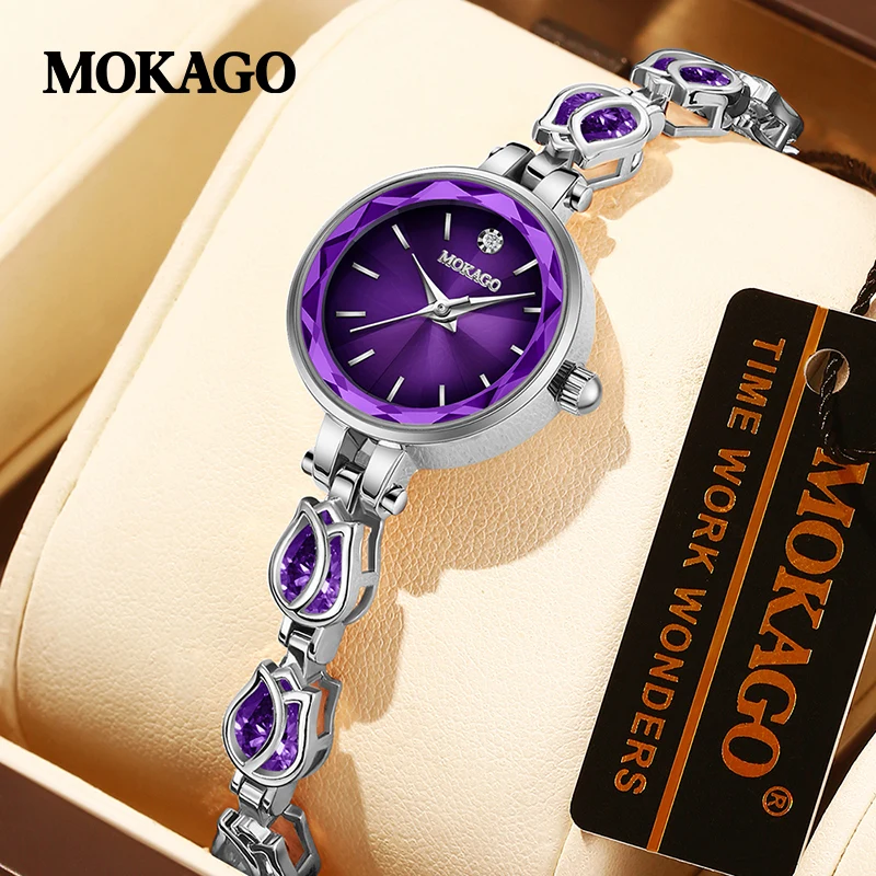 

MOKAGO 8147, новые модные кварцевые часы для женщин, простые часы, водонепроницаемый элегантный браслет, женские наручные часы reloj para mujer