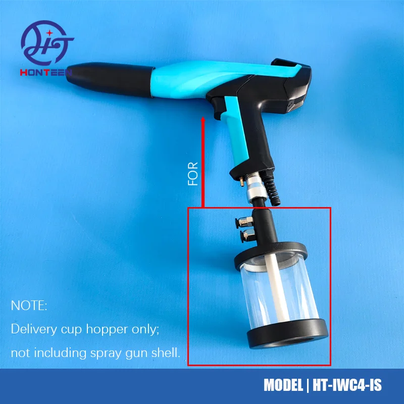 Portable Test Powder Coating Spray Gun Cup Hopper Mini Bottom Suction Fludizing Barrel Tank For Lab Use Purpose