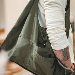 Maden-Chaqueta informal de verano para hombre, peto sin mangas, chaleco con múltiples bolsillos, gran capacidad, 2024