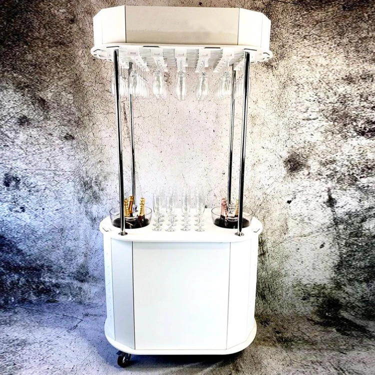 Decoracion Eventos Luxury Wedding Party Sweet White Candy Display Champagne Cart view 5