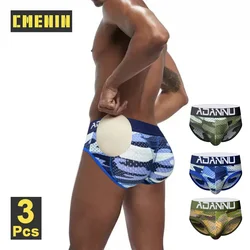 CMENIN 3Pcs Cotton Men Underwear Briefs Breathable Mesh Men's Panties Sexy Camouflage Gays Trunks Bikini Man Underpants Briefs