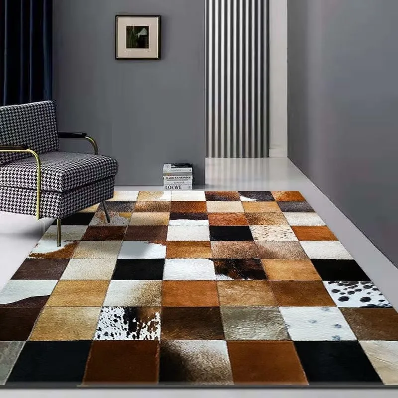 Large Carpet for Living Room Anti Slip Bedroom Kids Room Floor Mat Nordic Leopard Print Bedside Area Rug Doormat Home Decorative