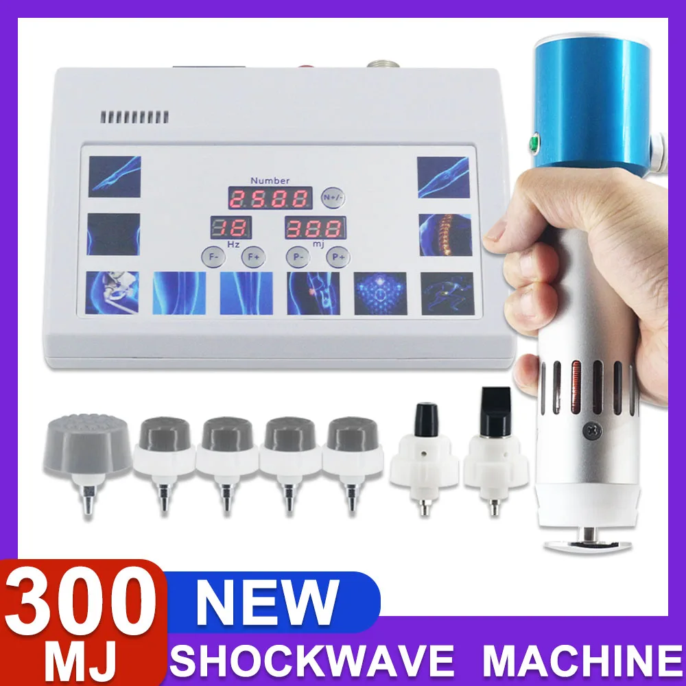 Professional Shockwave Therapy Machine For Erectile Dysfunction Body Pain Reliefe 300MJ Portable Shock Wave Massage ED Treatment