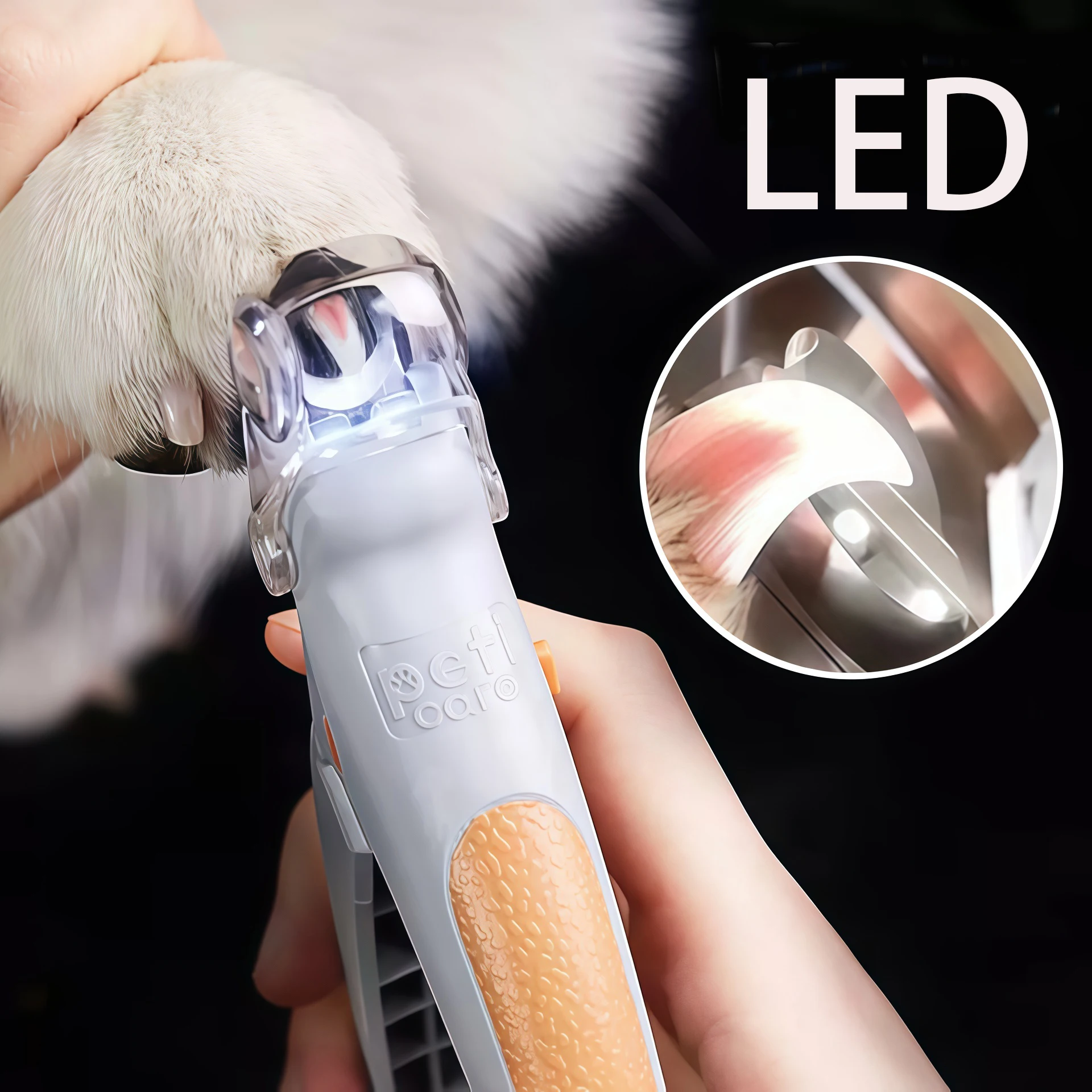 Novo Cortador de Unhas Profissional para Pets com Luz LED - Tesoura para Unhas de Cães e Gatos - Ferramenta de Corte de Unhas e Garras para Animais de Estimação