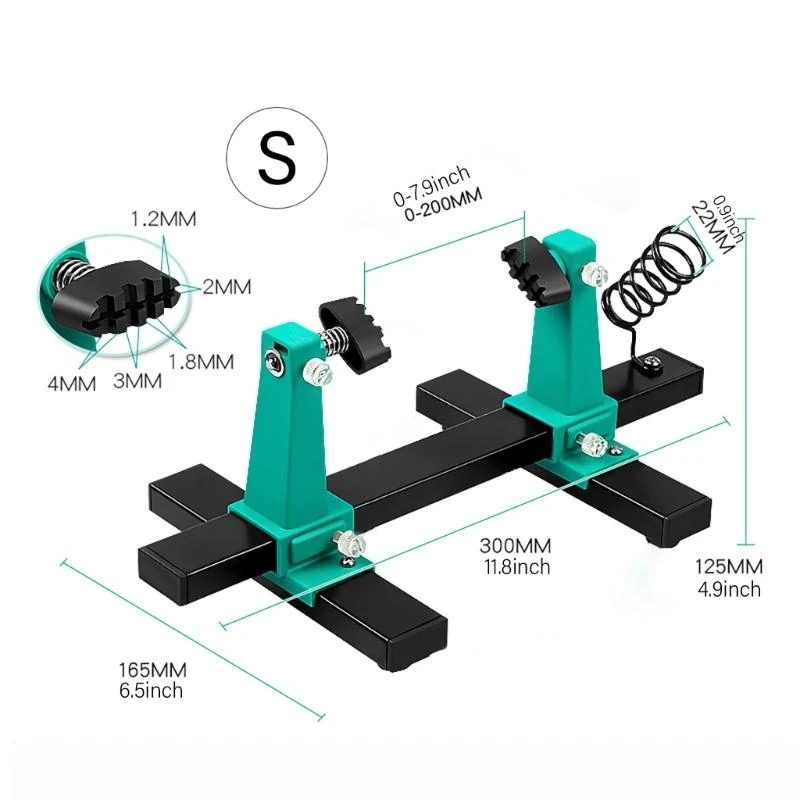 

652F Adjustable Circuit Board Holder, 360 Degrees Rotated, Soldering Helping Hands for Clamping PCB, Desoldering
