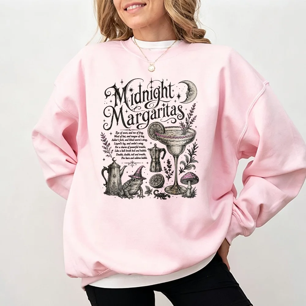 Vintage Midnight Margaritas Pullovers Practical Magic Crewneck Retro Halloween Movie Shirt Girls Spooky Season Gift Witchy Shirt