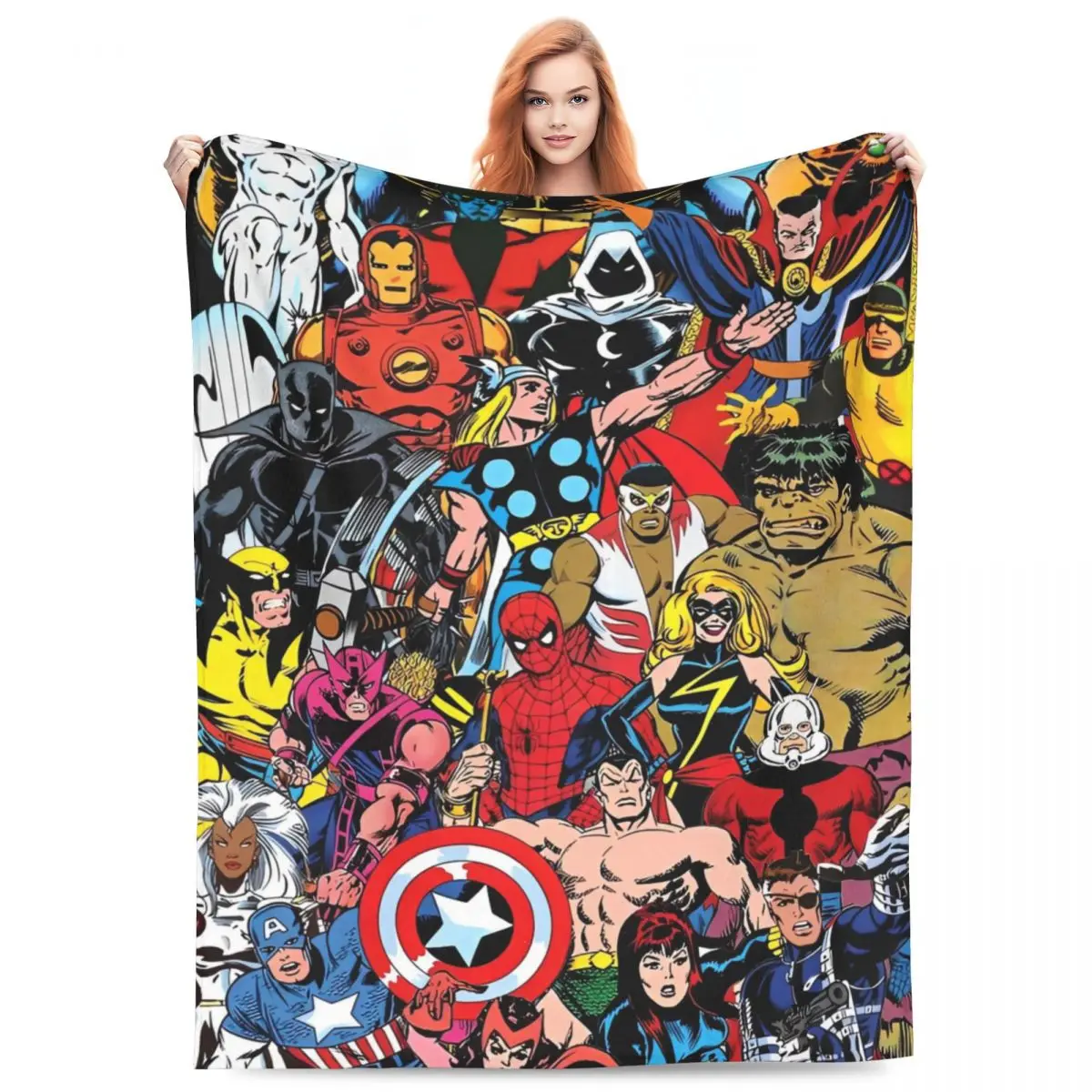 Iron Man Blanket Super Soft Novelty Plush Throw Blanket For Bedroom Picnic Flannel Bedspread Bed Cover