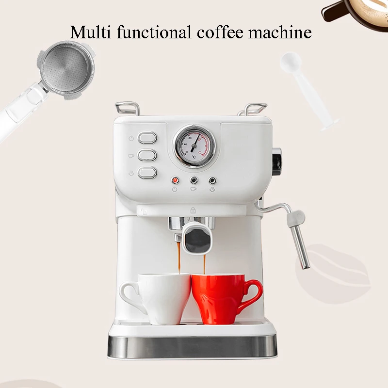 Espresso Machine With Milk Frother, 15-bar Pump, 1.5L Water Reservoir, Stainless Steel