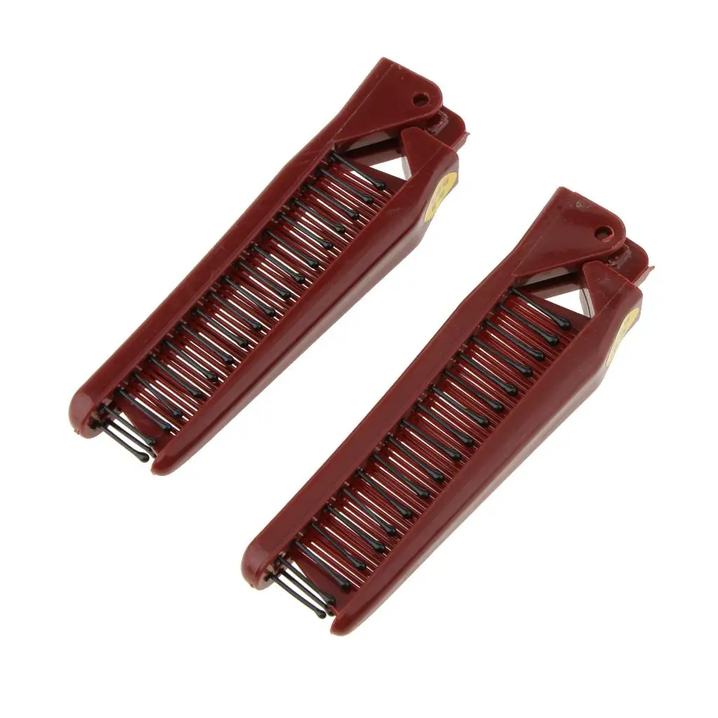 

Fine Teeth Folding Hair Comb Portable Plastic Travel Comb with Functional Design for Home and Salon Use