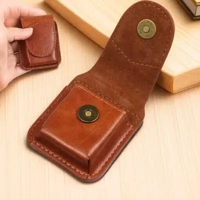 غطاء ولاعة سجائر ممتاز بأكمام واقية، حقيبة تخزين محمولة متينة للرجال، تصميم صغير وخفيف الوزن