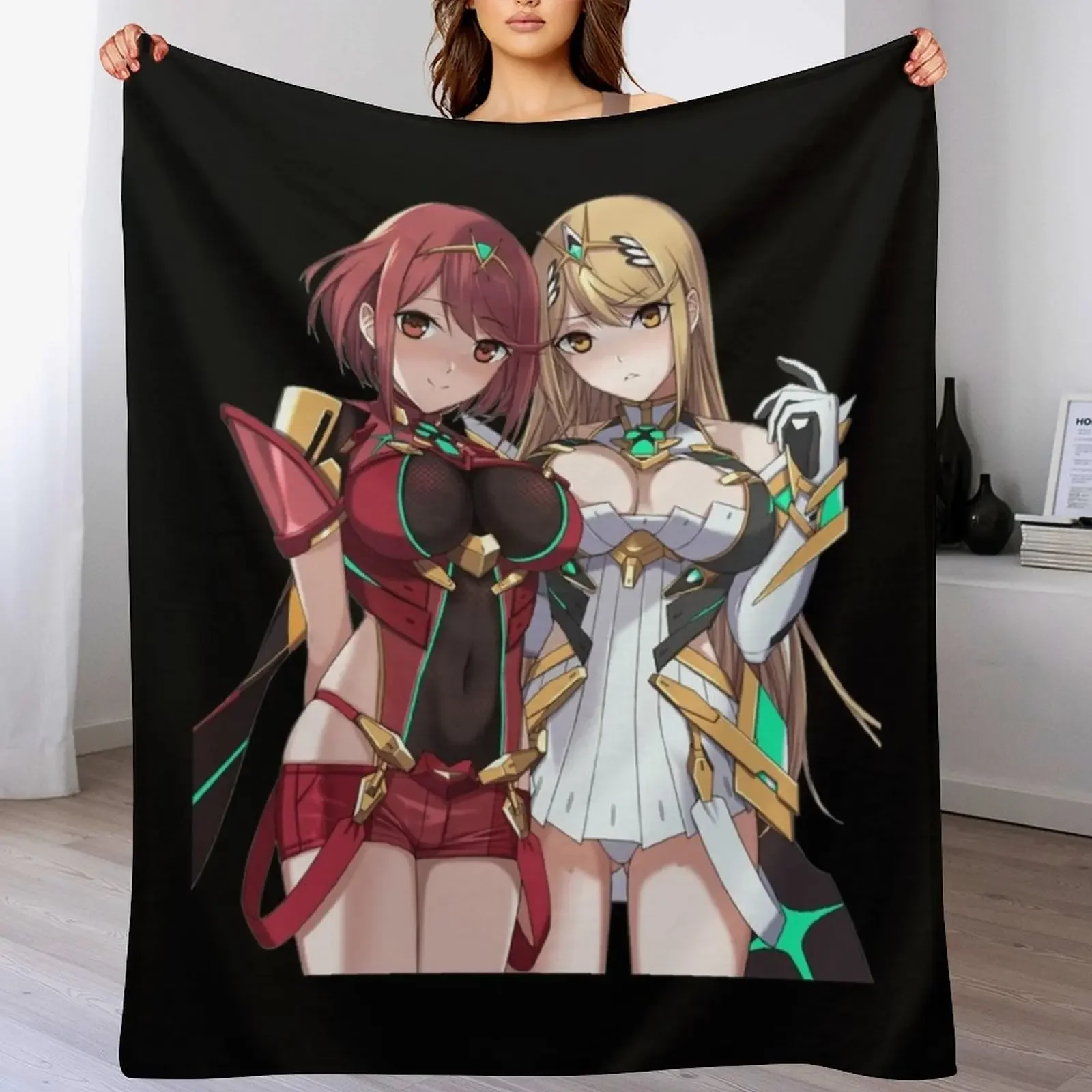 

Pyra & Mythra - 8Classic . Throw Blanket for sofa Plaid on the sofa Luxury St Polar Blankets
